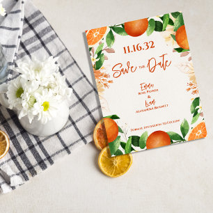 Carte Postale Citrus Orange Blossom Garden Wedding Enregistrer l