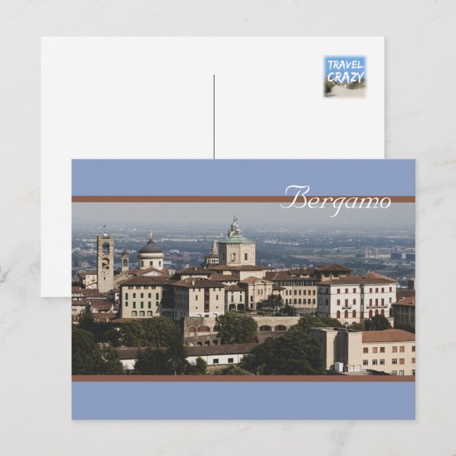 Carte Postale Città Alta Panorama, Bergame, Italie (Devant / Derrière)