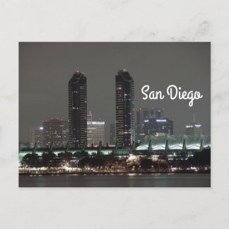 Carte Postale City Harbour Night San Diego Convention Center