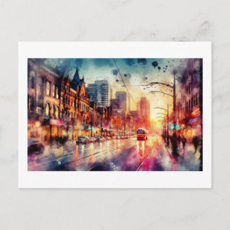 Carte Postale City Street at Dusk, 