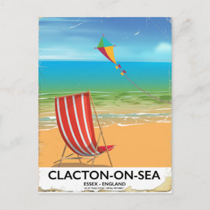 Carte Postale Clacton-on-sea, Essex Affiche de voyage vintage
