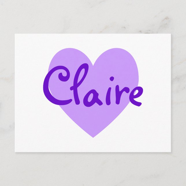 Carte Postale Claire en violet (Devant)