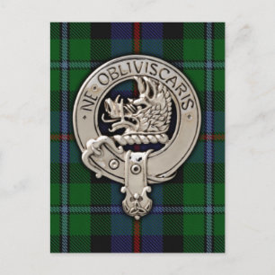 Carte Postale Clan Campbell Crest et Cawdor Tartan