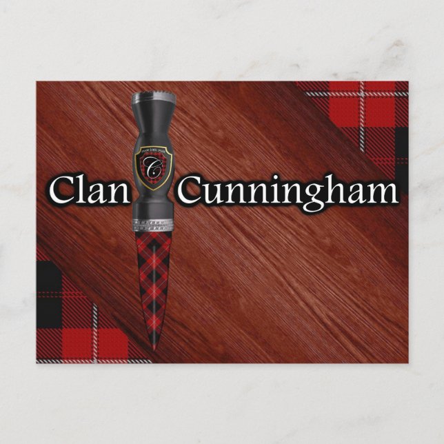 Carte Postale Clan Cunningham Tartan Sgian Dubh Blade (Devant)