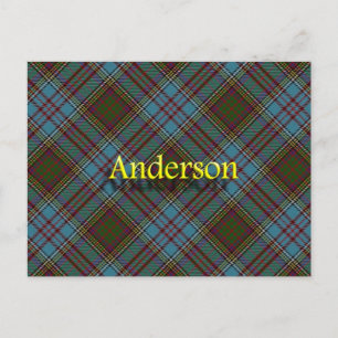 Carte Postale Clan écossais Anderson Tartan