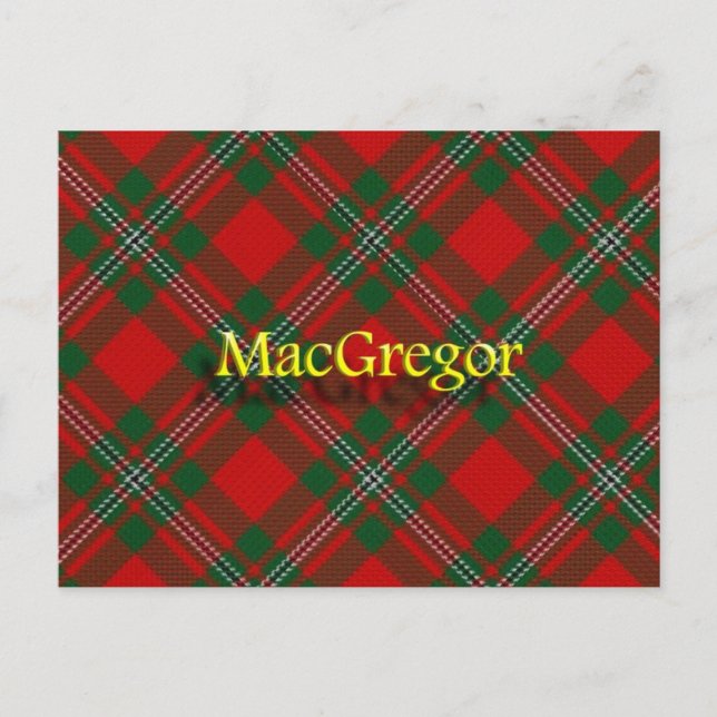 Carte Postale Clan écossais MacGregor (Devant)
