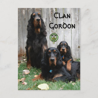 Carte Postale Clan Gordon, Gordon Setter Generations Postcard