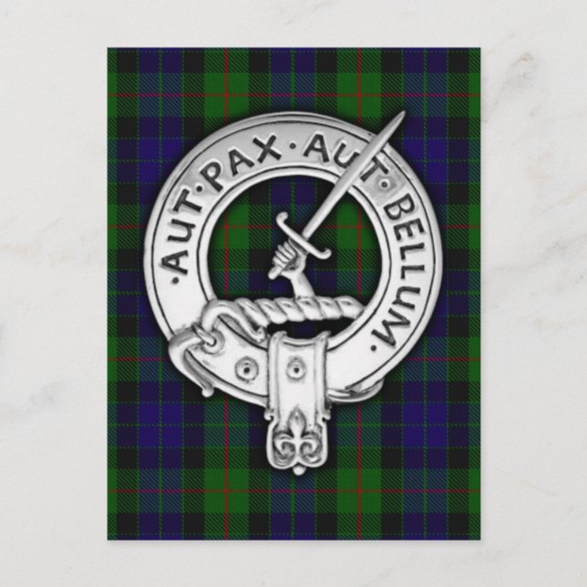 Carte Postale Clan Gunn Crest & Tartan (Devant)