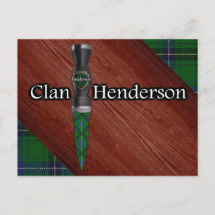 Carte Postale Clan Henderson Tartan Sgian Dubh Blade