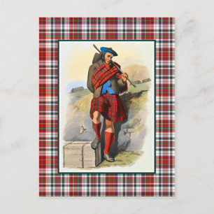 Carte Postale Clan MacAlister Vintage Illustration Tartan Frame