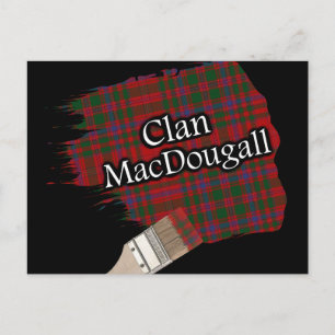 Carte Postale Clan MacDougall Scottish Tartan Paint Brush