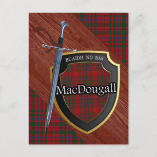Carte Postale Clan MacDougall Tartan Sword & Shield