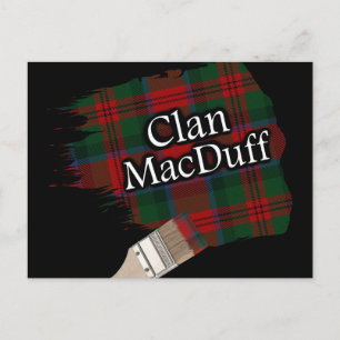 Carte Postale Clan MacDuff Scottish Tartan Paint Brush