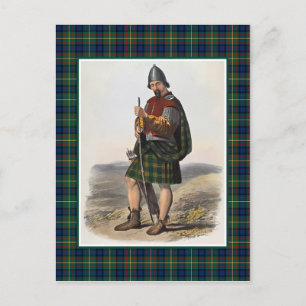 Carte Postale Clan MacLaren Vintage Illustration Tartan Frame