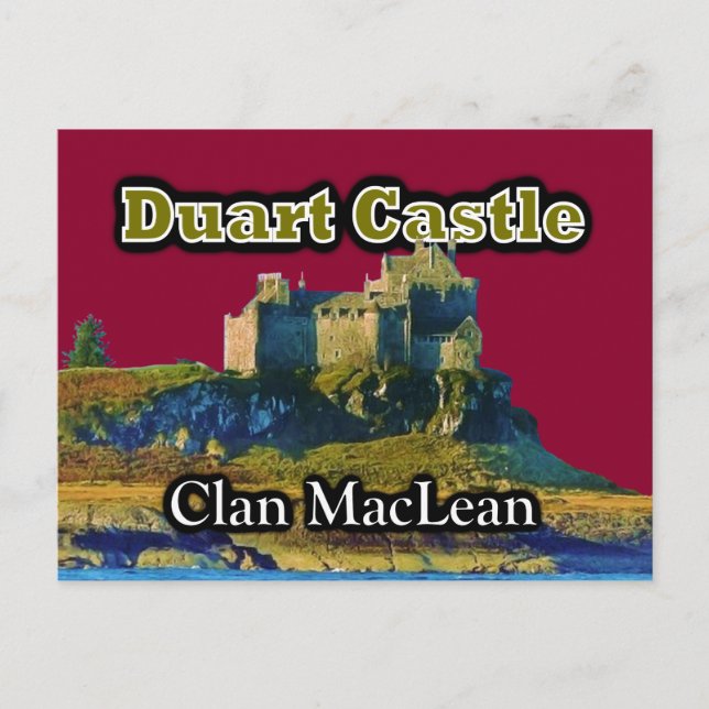 Carte Postale Clan MacLean Duart Castle Personnaliser Sky Color (Devant)