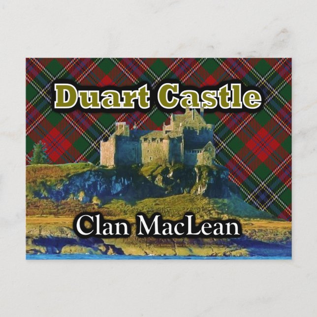 Carte Postale Clan MacLean Duart Castle Tartan Sky (Devant)