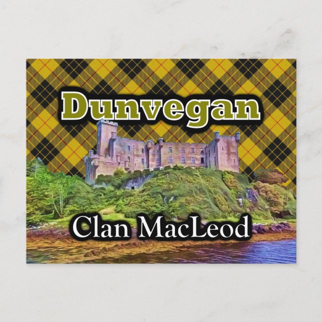 Carte Postale Clan MacLeod Dunvegan Castle Tartan Sky (Devant)