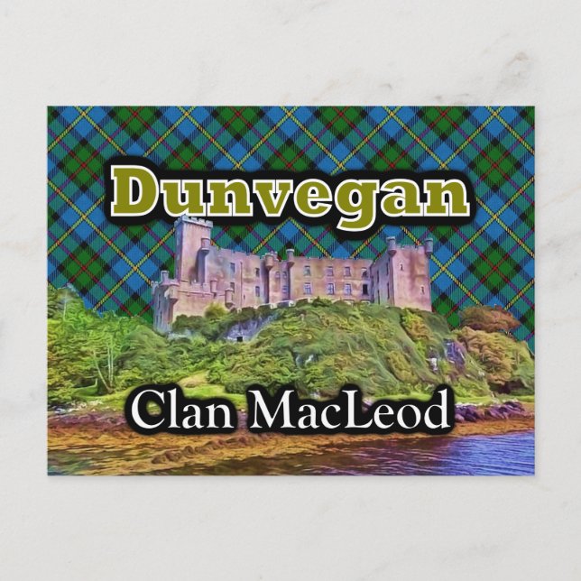 Carte Postale Clan MacLeod Dunvegan Castle Tartan Sky (Devant)