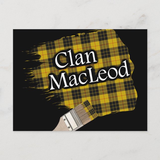 Carte Postale Clan MacLeod Scottish Tartan Paint Brush (Devant)
