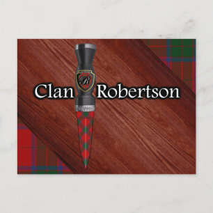 Carte Postale Clan Robertson Tartan Sgian Dubh Blade