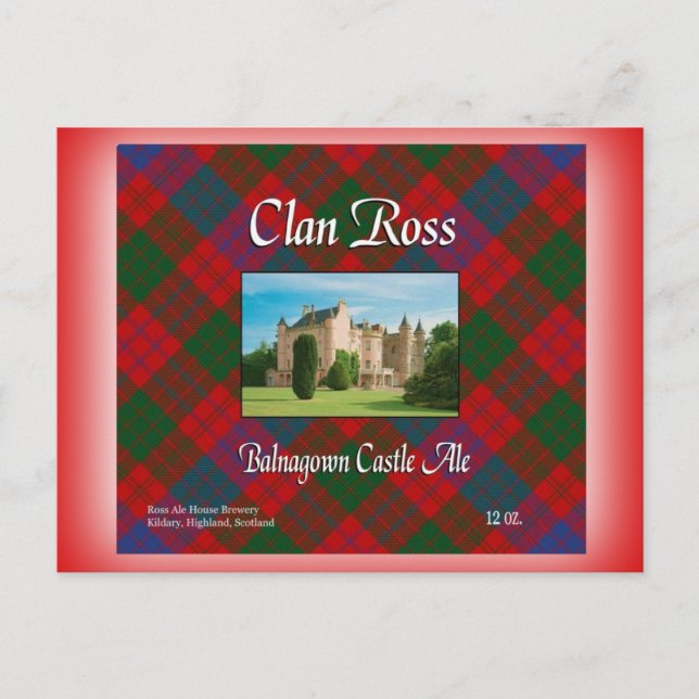 Carte Postale Clan Ross Balnagown Castle Ale (Devant)