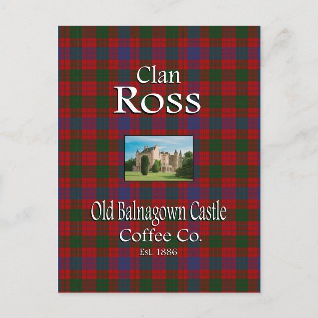 Carte Postale Clan Ross Old Balnagown Castle Coffee Co. (Devant)