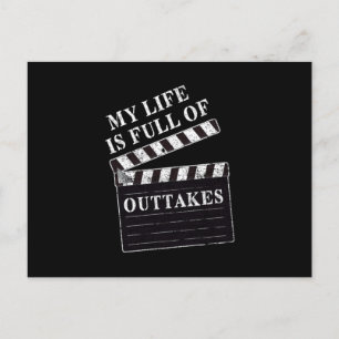 Carte Postale Clapperboard Actrice Film Théâtre intérimaire Gi