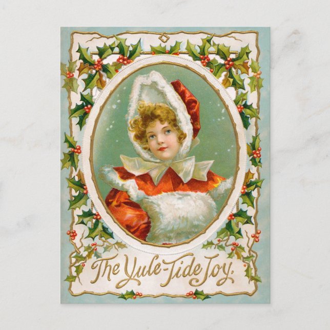 Carte Postale Clapsaddle : Charming Winter Girl (Devant)