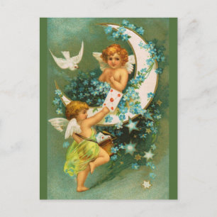 Carte Postale Clapsaddle : Deux Cherubs sur une drépanocyte