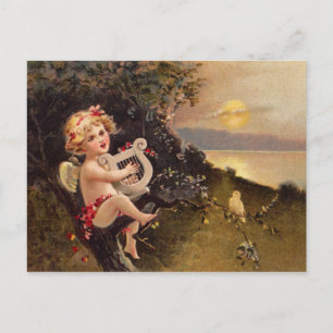 Carte Postale Clapsaddle : Petit cerub avec harpe
