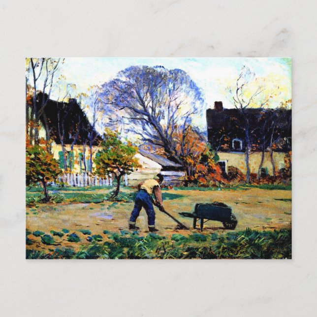 Carte Postale Clarence Gagnon art - Scène d'automne, Baie-Saint- (Devant)