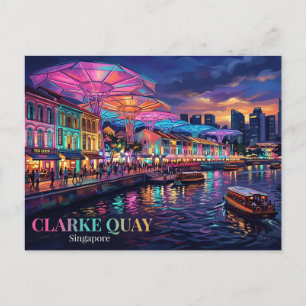Carte Postale Clarke Quay Singapour