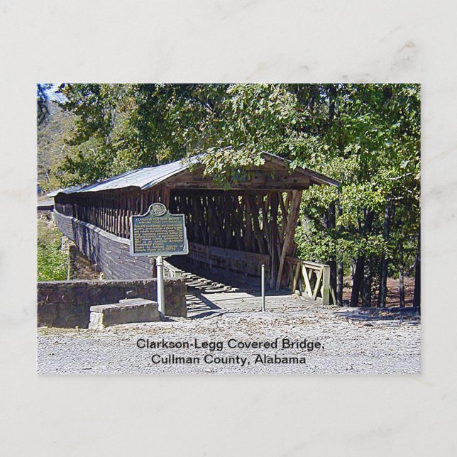 Carte Postale Clarkson Pont couvert Alabama (Devant)