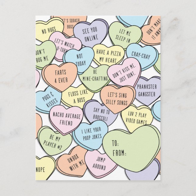 Carte Postale Classe anti-Valentin Valentines garçons plus âgés (Devant)