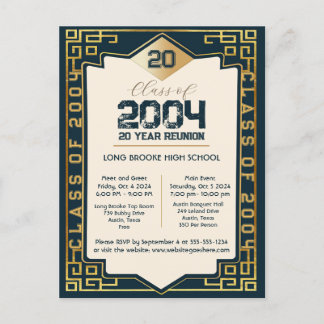 Carte Postale Classe Art Déco élégant de 2004 20 ans HS Réunion