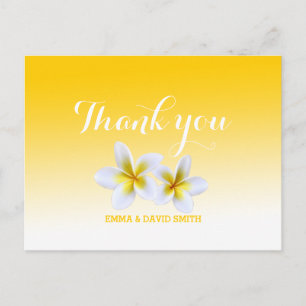 Carte Postale Classé Blanc Frangipani Merci à thème