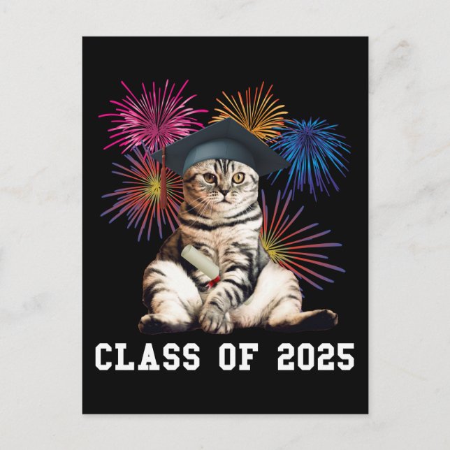 Carte Postale Classe d'Amoureux des chats 2025 (Devant)