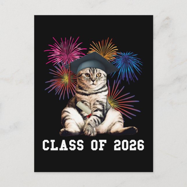 Carte Postale Classe D'Amoureux des chats 2026 (Devant)