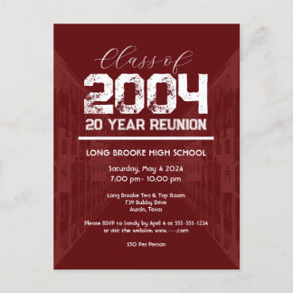 Carte Postale Classe de 2004 20 Année Réunion du lycée 1 événeme