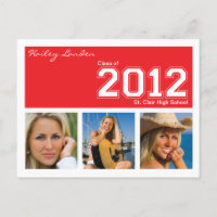 Classe de 2012 Graduation Invitation Postcard | Re