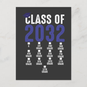 Carte Postale Classe de 2032 - 1e année préscolaire jusqu'à la 1