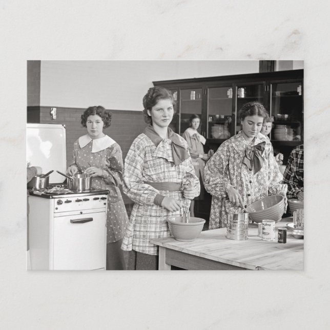 Carte Postale Classe de cuisson, 1935 (Devant)