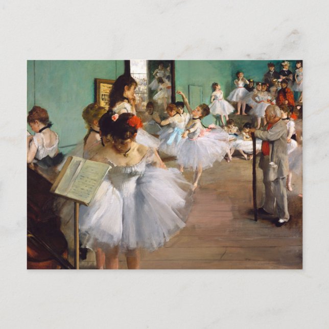 Carte Postale Classe de danse par Edgar Degas (Devant)