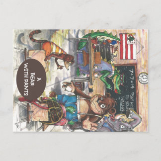 Carte Postale Classe du livre "A Bear With Pants"