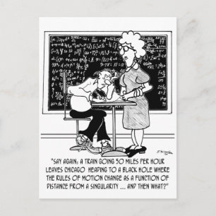 Carte Postale Classe Math Cartoon 9478