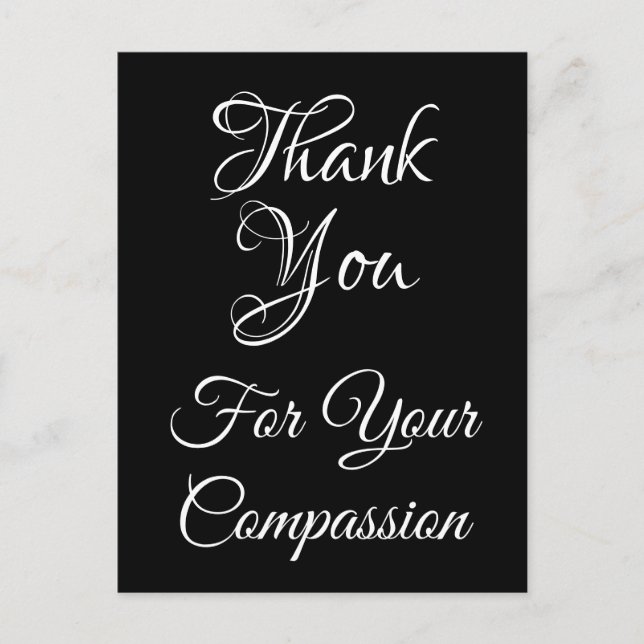 Carte postale Classé "Merci Pour Votre Compassion" (Devant)
