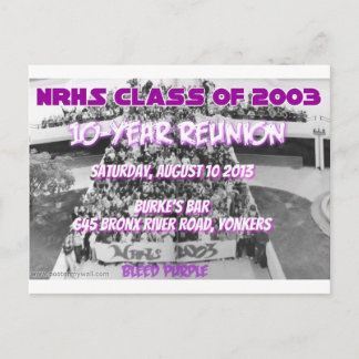 Carte Postale Classe NRHS de 2003 Vêtements de réunion de 10 ans