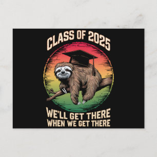 Carte Postale Classe Supérieure Retro De 2025 Casquette Sloth Gr