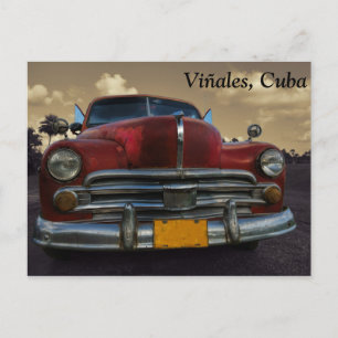 Carte Postale Classic American Car à Vinales, Cuba