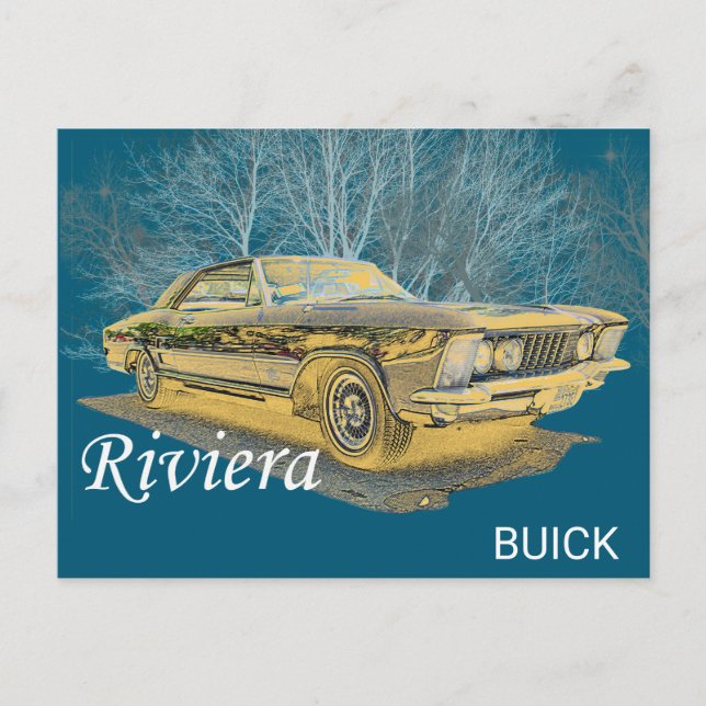 Carte Postale Classic Buick Riviera (Devant)